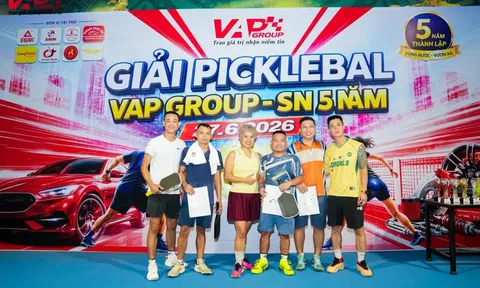 VAP Group tổ chức giải pickleball kỷ niệm 5 năm thành lập - Gắn kết để phát triển