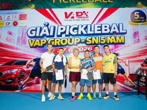 VAP Group tổ chức giải pickleball kỷ niệm 5 năm thành lập - Gắn kết để phát triển