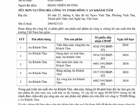Nghệ An: Cần sớm làm rõ hàng loạt sản phẩm của Công ty An Khánh Tâm bị thu hồi nhưng vẫn bán tràn lan để bảo vệ người tiêu dùng?